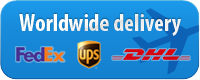 Worldwide delivery with FedEx, UPS and DHL